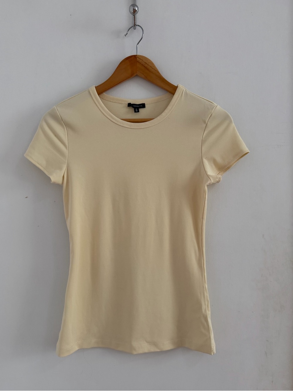 Dynamite Butter Yellow Short Sleeve Crewneck Tee